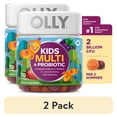 thumbnail interactive-video image 1 of (2 pack) OLLY Kids Multivitamin + Probiotic Gummy, Daily Digestive Supplement, Zinc, Berry Flavor, 70 Count, 1 of 15