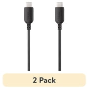 2 pack onn USB-C to USB-A Charging Cable, 6 ft, USB-IF Certified, Black