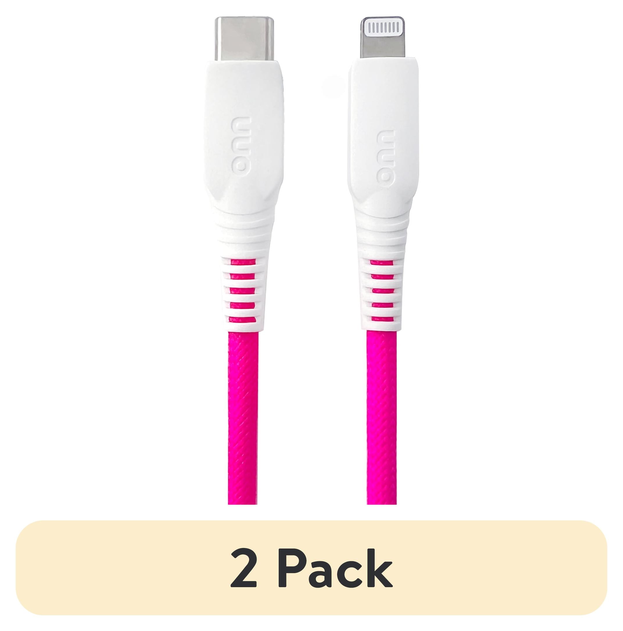 (2 pack) ONN C-A 6` CHV BLK