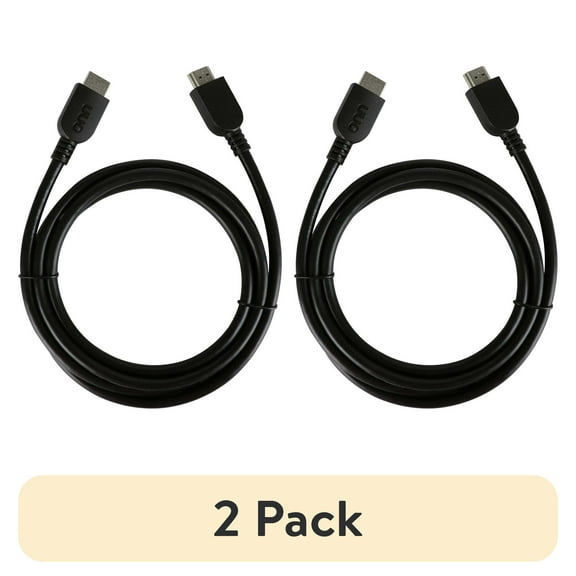 (2 pack) onn 6' High Speed HDMI Cable with Ethernet