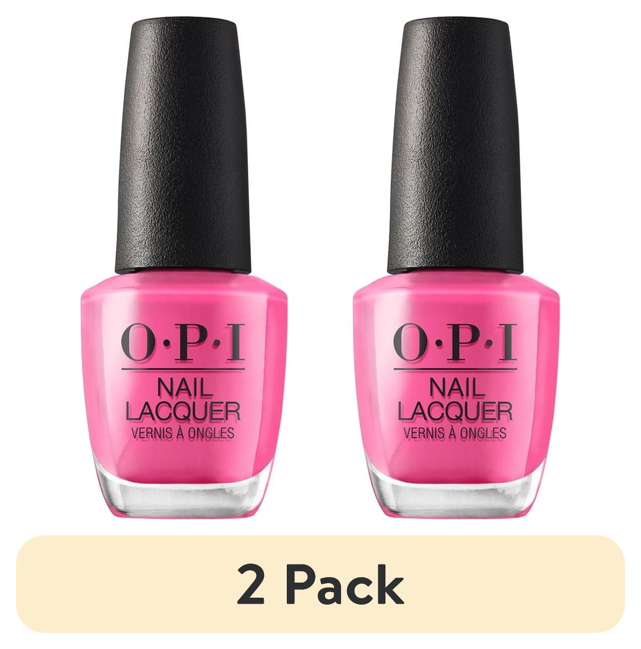 (2 pack) OPI Nail Lacquer, Shorts Story, Hot Pink Nail Polish, 0.5 fl oz