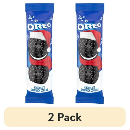 (2 pack) OREO Chocolate Sandwich Cookies, Holiday Cookies, 4 oz Stocking Stuffer Pack