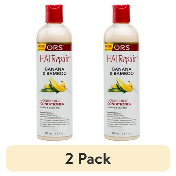 (2 pack) ORS HAIRepair Banana & Bamboo Nourishing Hair Conditioner, for Dry Hair, 1.75 oz