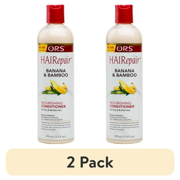 (2 pack) ORS HAIRepair Banana & Bamboo Nourishing Hair Conditioner, for Dry Hair, 1.75 oz