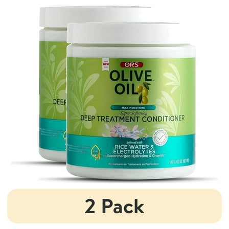 (2 pack) ORS Olive Oil Max Moisture Super Softening Deep Treatment Hair Conditioner, 20 oz