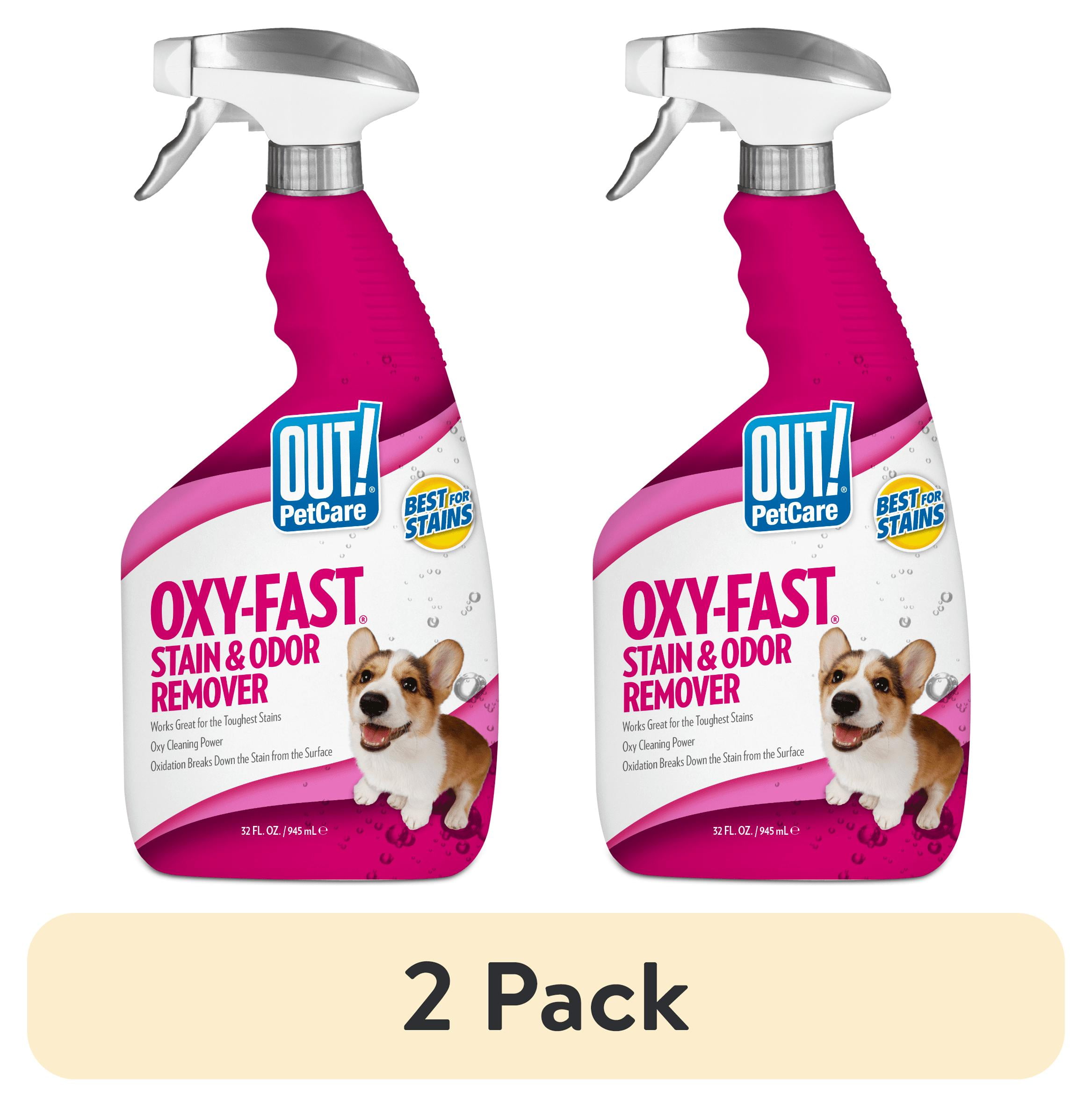 (2 pack) OUT! Oxygen Activated Pet Stain & Odor Remover for Dogs - Fresh Scent - 32oz.