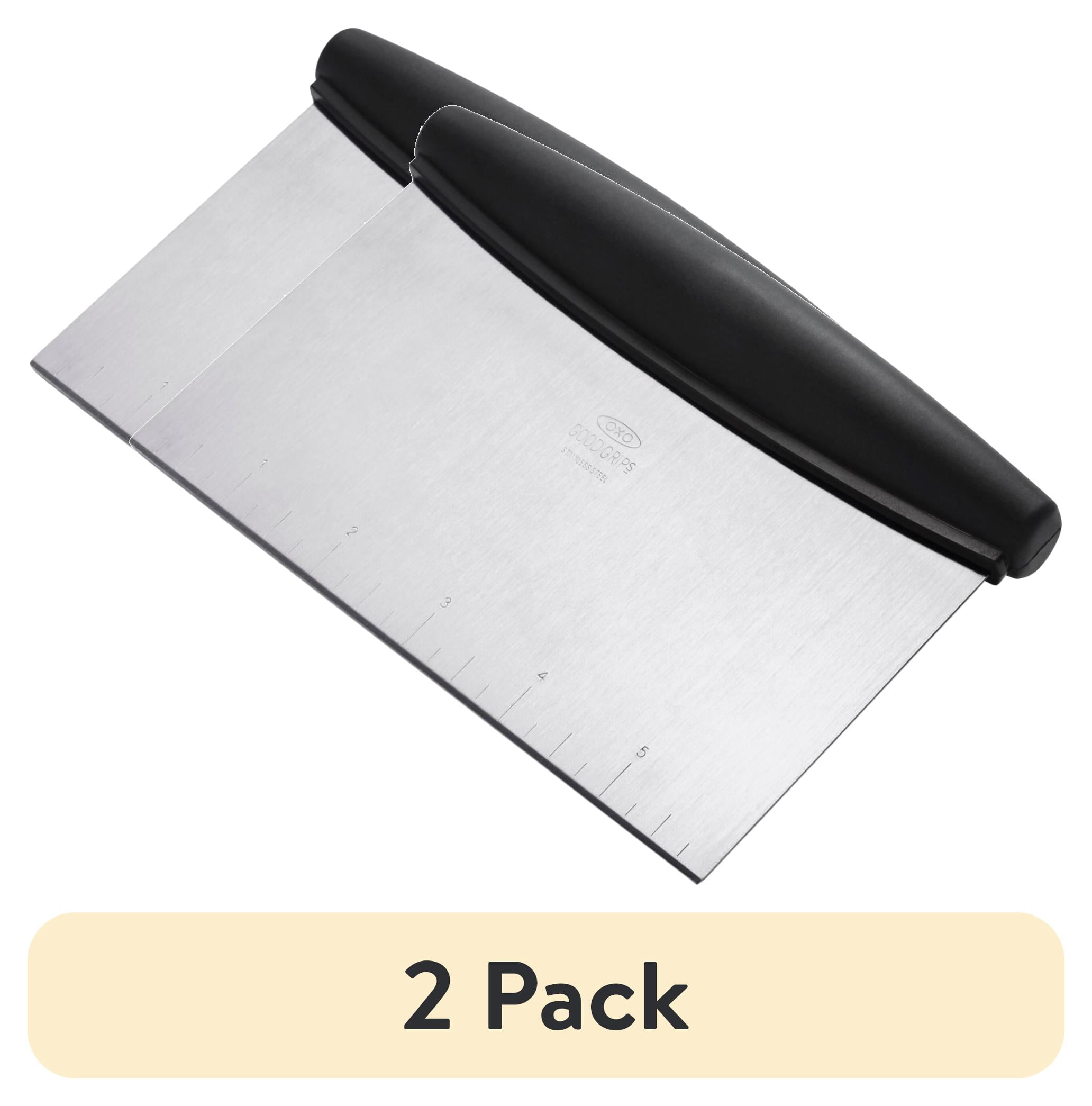(2 pack) OXO Multi-Purpose Stainless Steel Bench Scraper & Chopper
