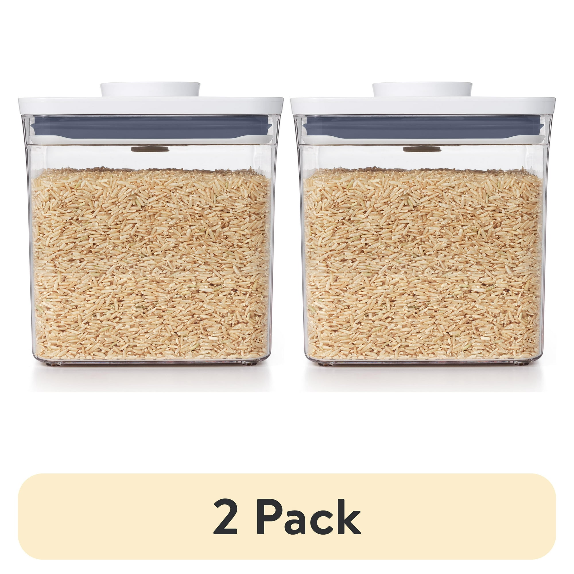 (2 pack) OXO Softworks POP Container - Big Square Short 2.8 Qt