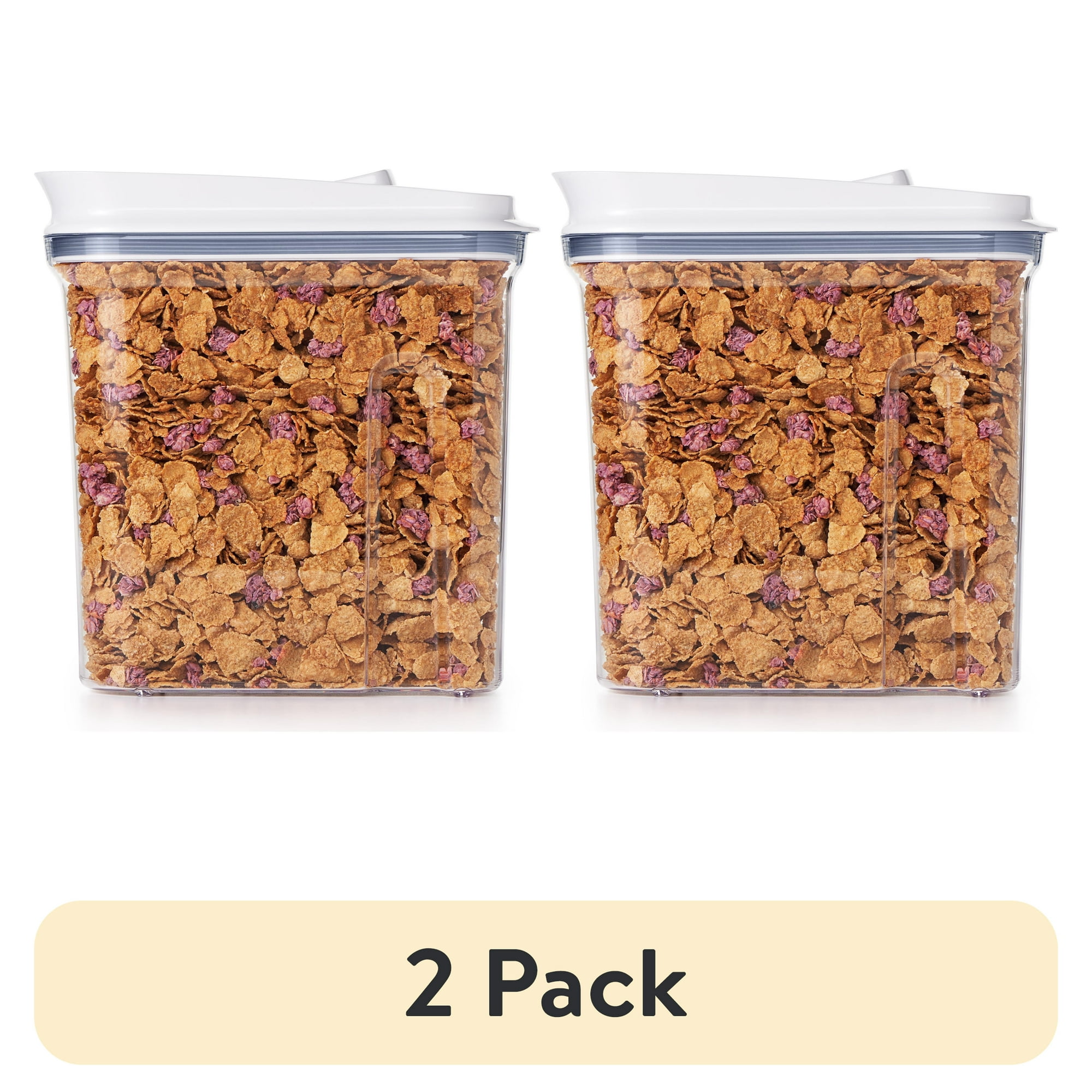 (2 pack) OXO Softworks POP Medium Cereal Plastic Dispenser - 3.4 Qt