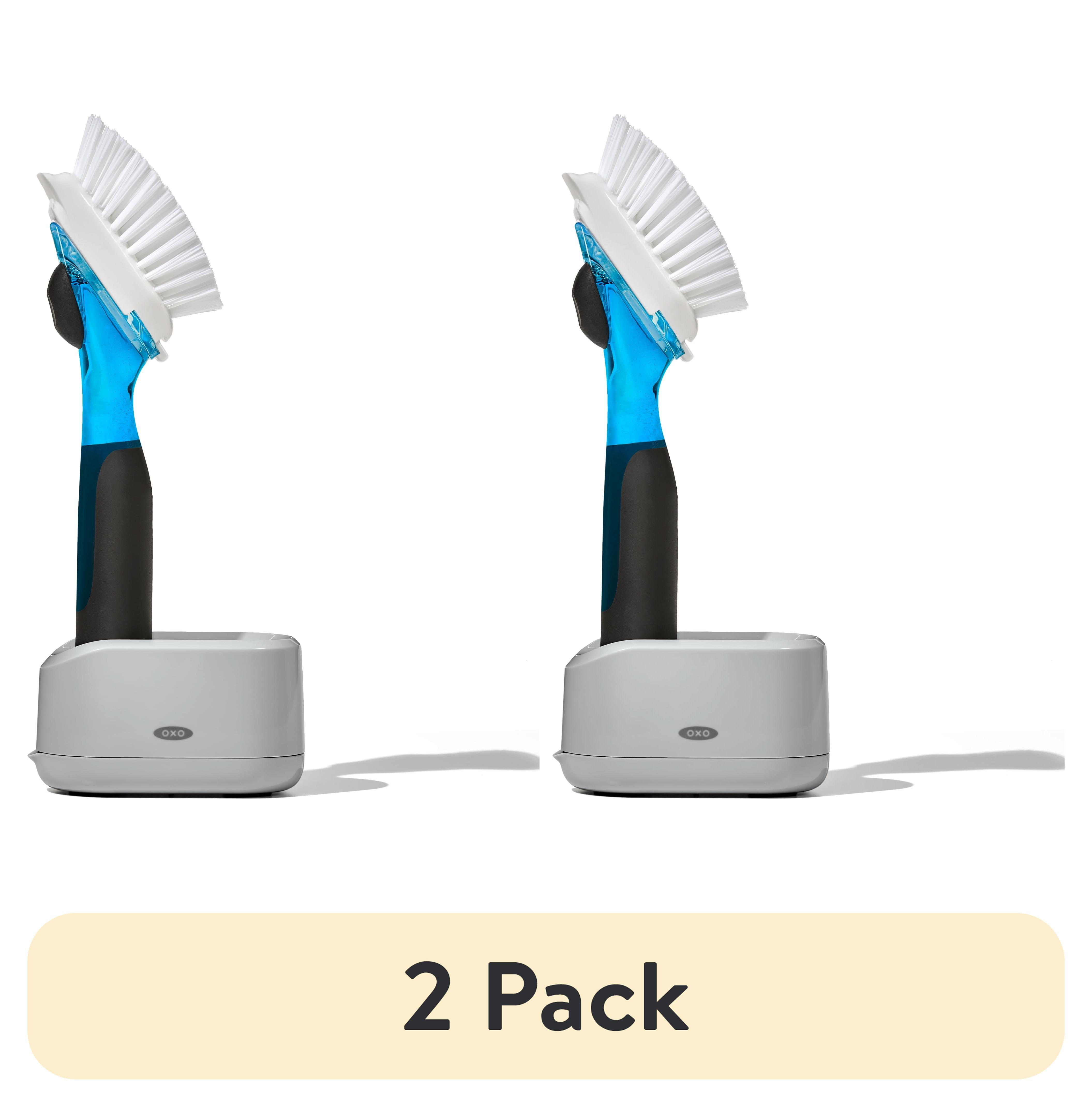 (2 pack) OXO Soap Dispensing Dish Brush with Storage Set