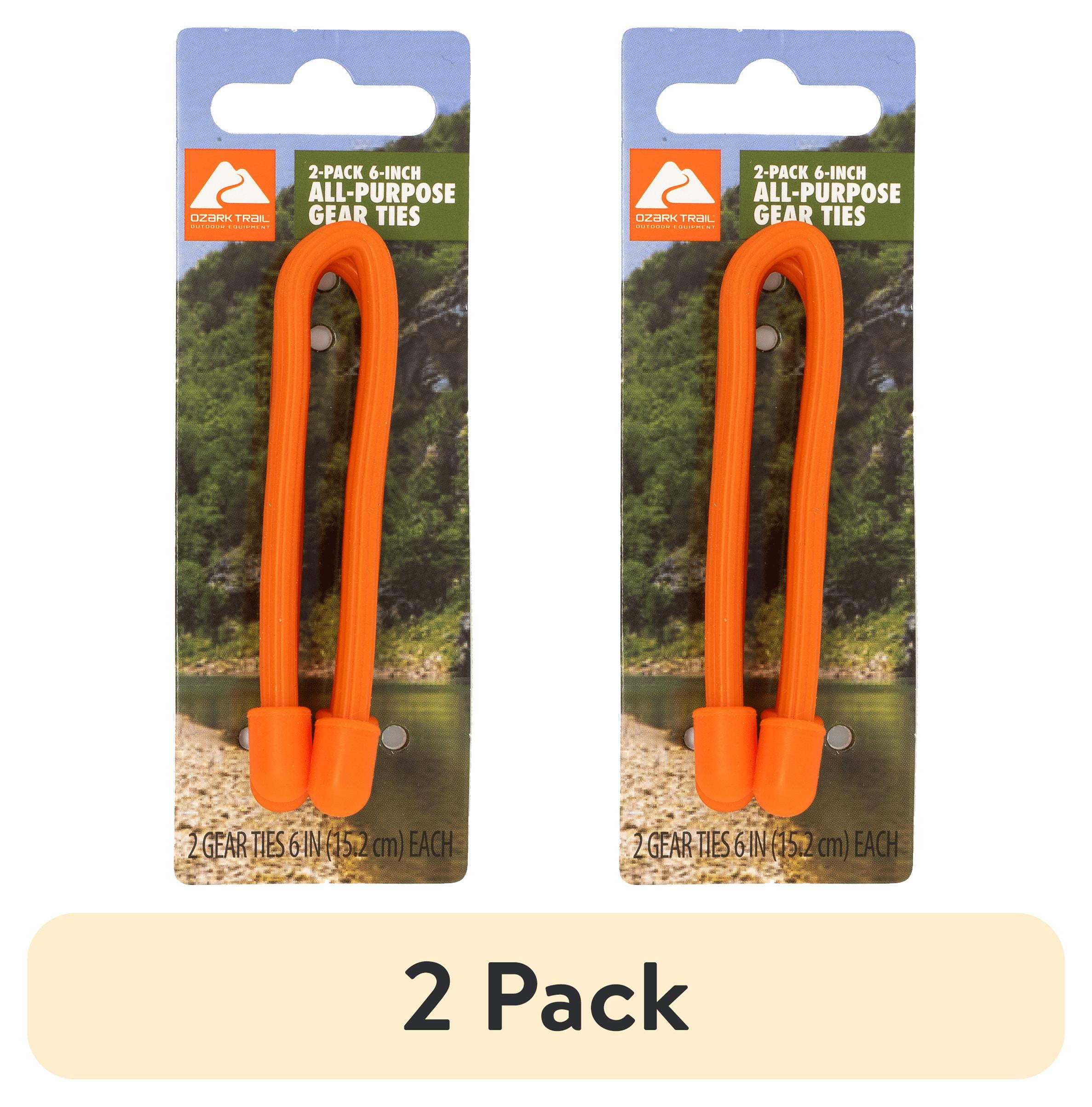 (2 pack) OZARK TRAIL ALL PURPOSE GEAR TIES - 6 INCH