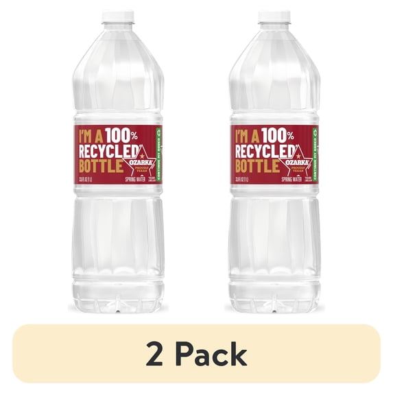 (2 pack) Ozarka Texas Spring Water, 1 Liter, Single Plastic Bottle