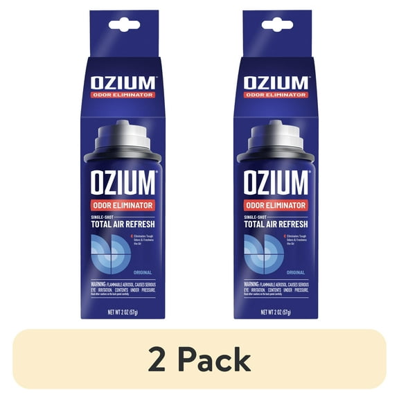 (2 pack) OZIUM Auto Air Freshener Single-Shot Car Fogger, Original Scent, 1 Pack, 2 oz Can