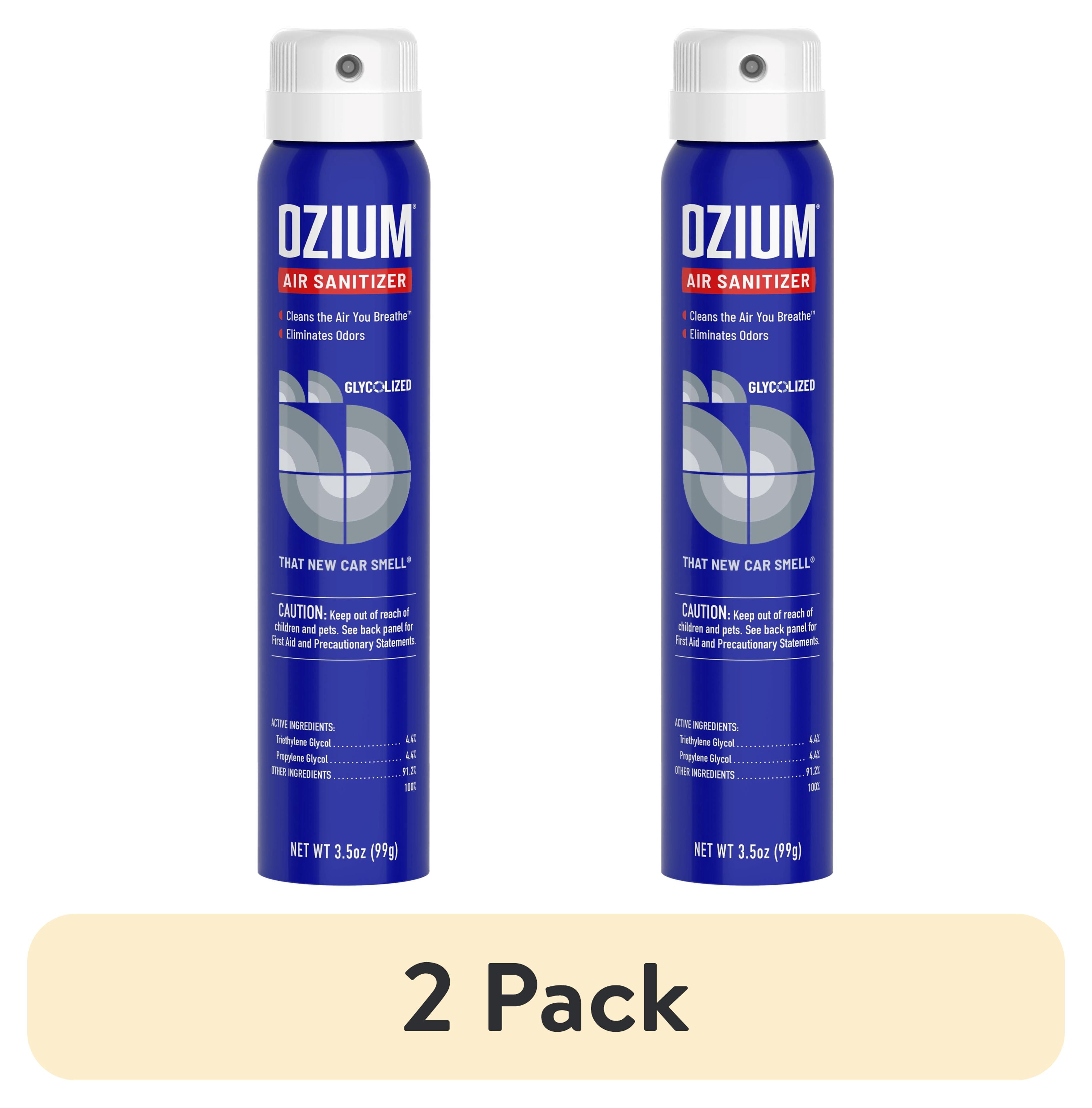 (2 pack) OZIUM Auto Air Freshener Spray, New Car Scent, 3.5 oz Can