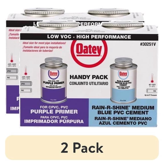 (2 pack) Oatey 30251 Rain R Shine 4OZ RainShine Weld Kit, 4 oz, White