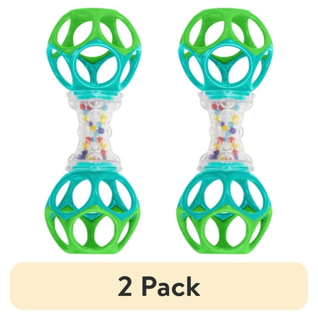 (2 pack) Oball Shaker Rattle Toy, Ages Newborn +