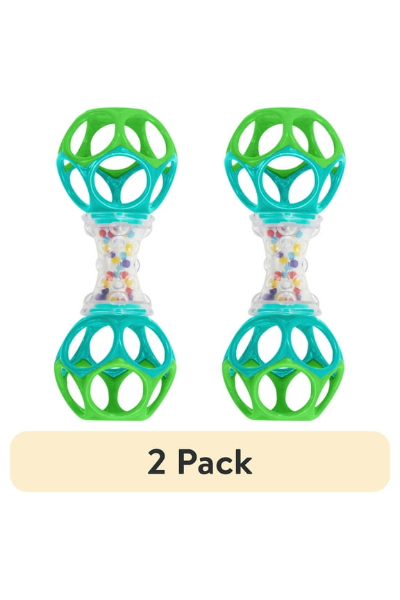 (2 pack) Oball Shaker Rattle Toy, Ages Newborn +