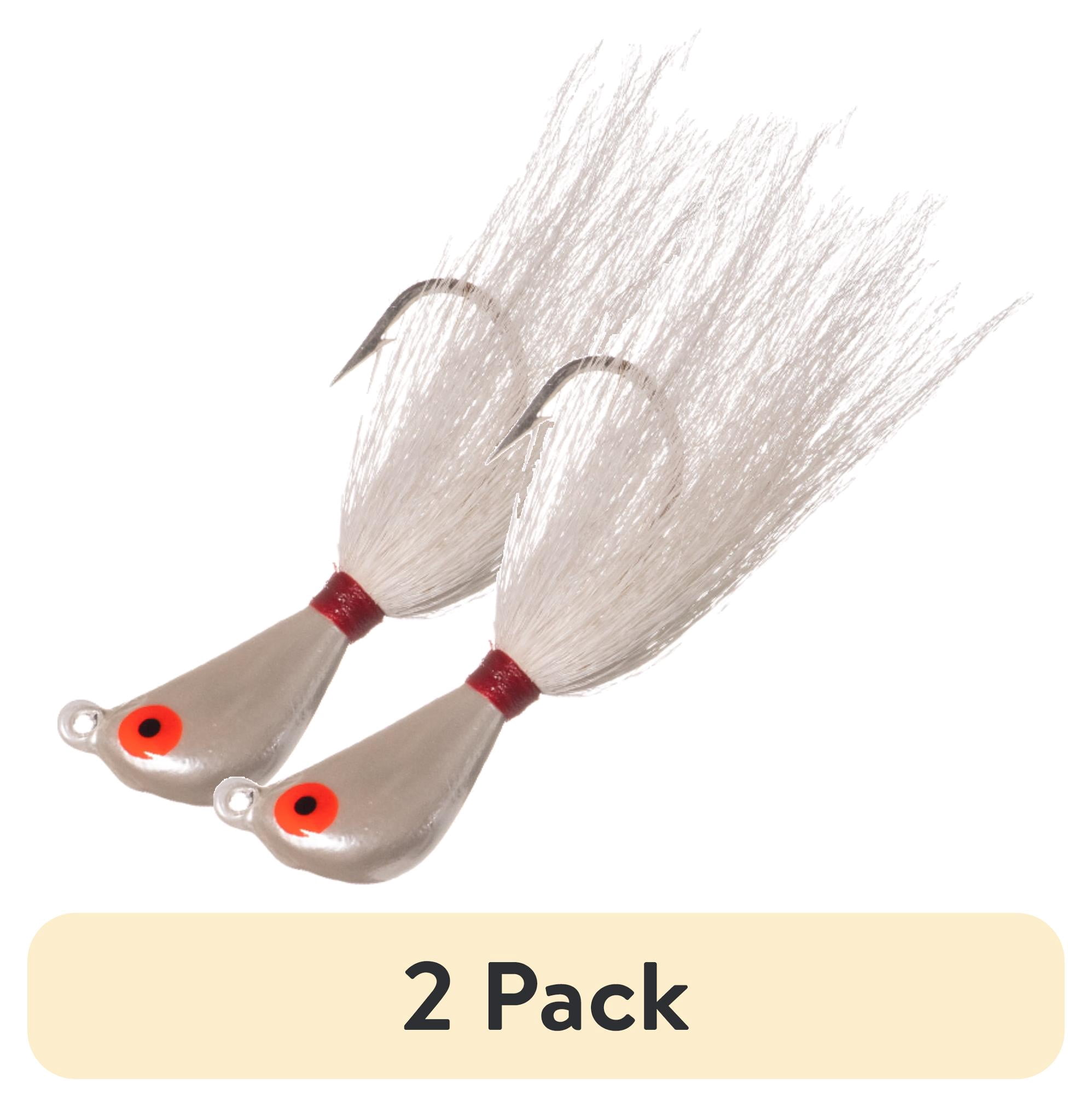 (2 pack) Ocean Logic Striper Fishing Jig with Eel, Color White, Size 2 oz.
