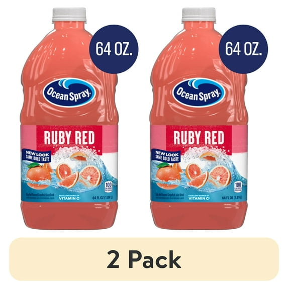 (2 pack) Ocean Spray® Ruby Red Grapefruit Juice Drink, 64 fl oz Bottle
