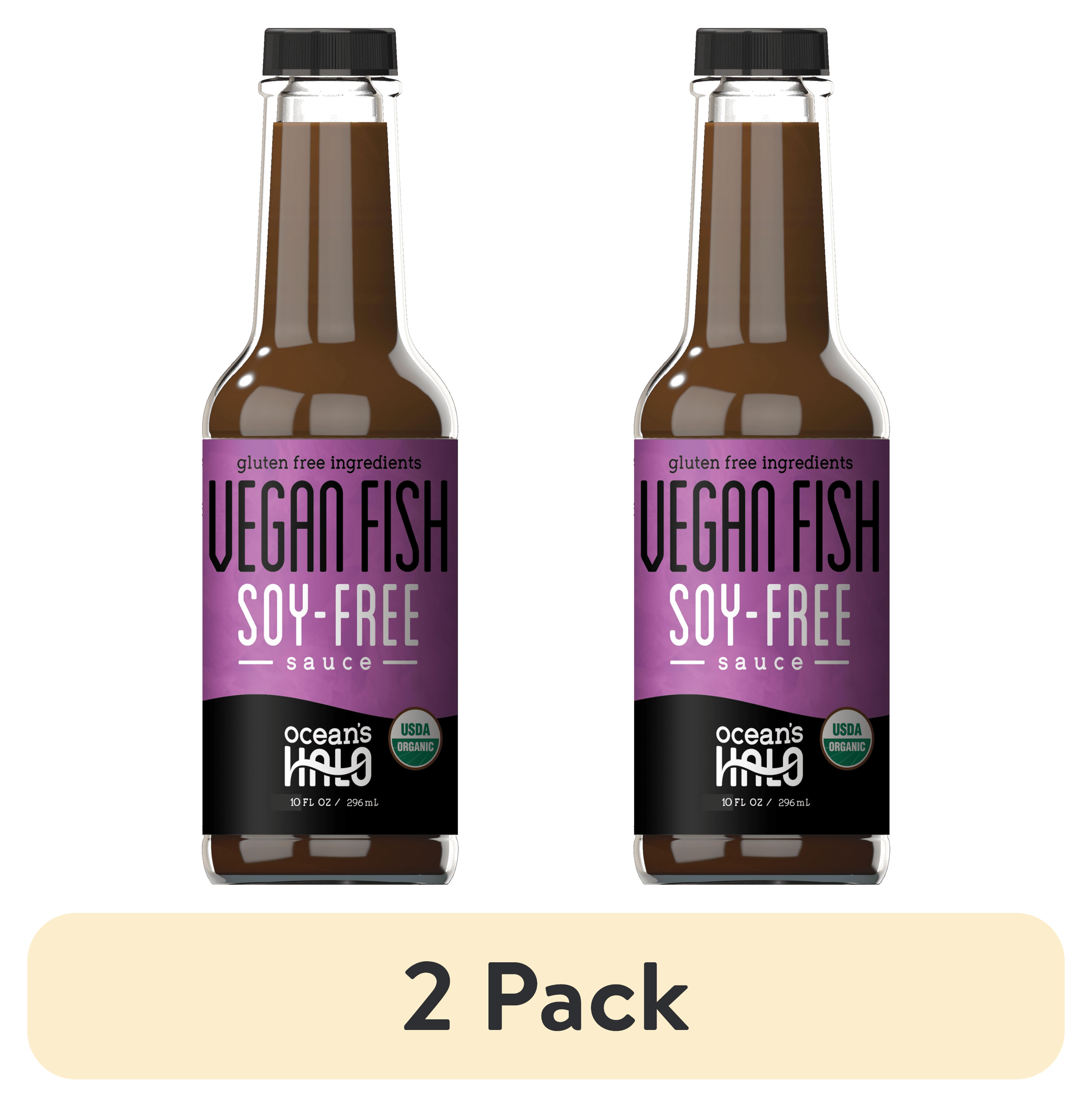 (2 pack) Ocean's Halo, Organic Fish Sauce, Soy-Free, Vegan, 10oz Bottle