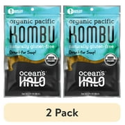 2 pack Oceans Halo Organic Pacific Kombu Seaweed, Great for Miso Soup, Shelf-Stable Dried, 1.76 Ounces