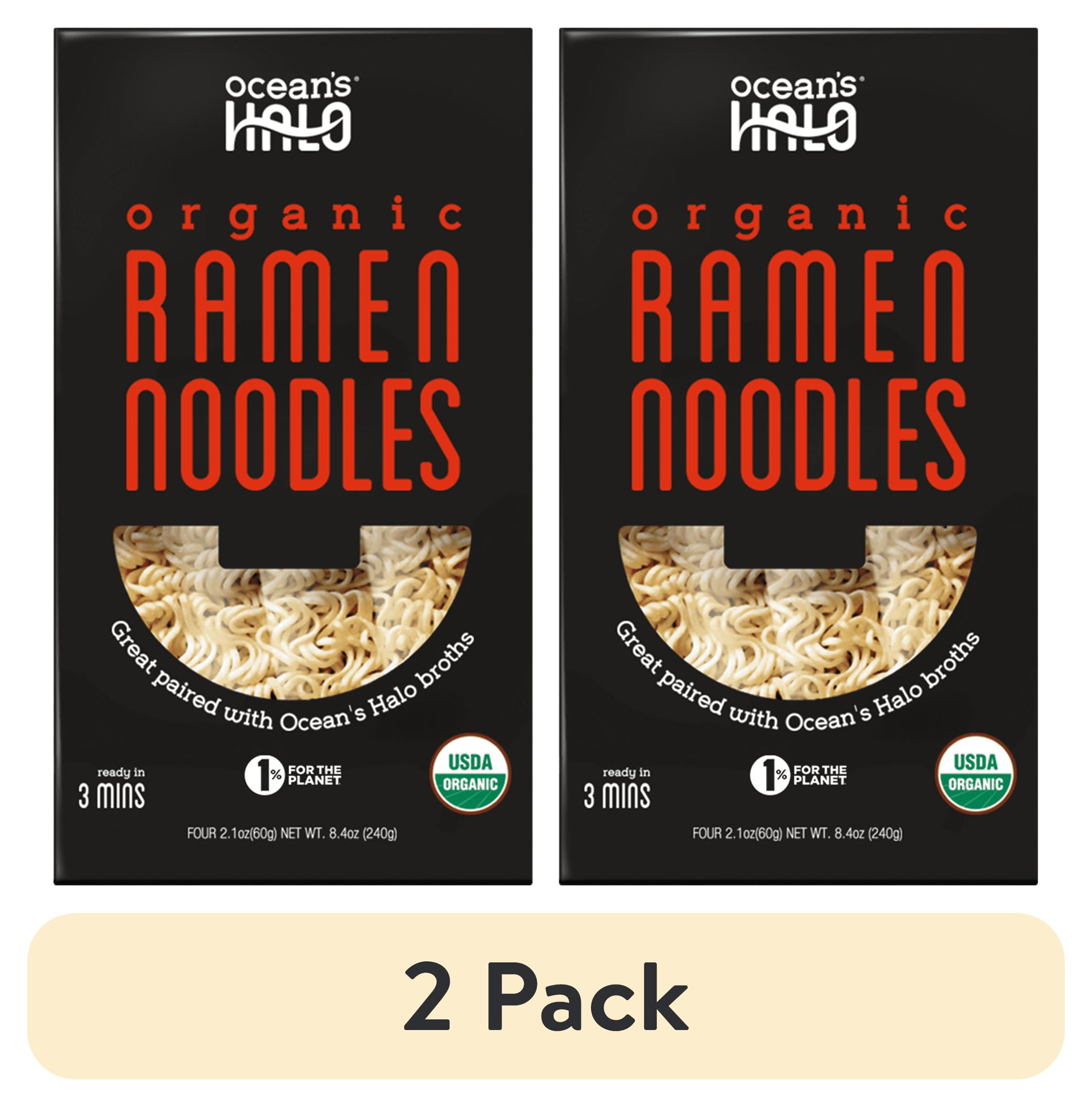 (2 pack) Ocean's Halo, Organic Ramen Noodles, Vegan, USDA Organic, Fast and Easy, 8.4 oz