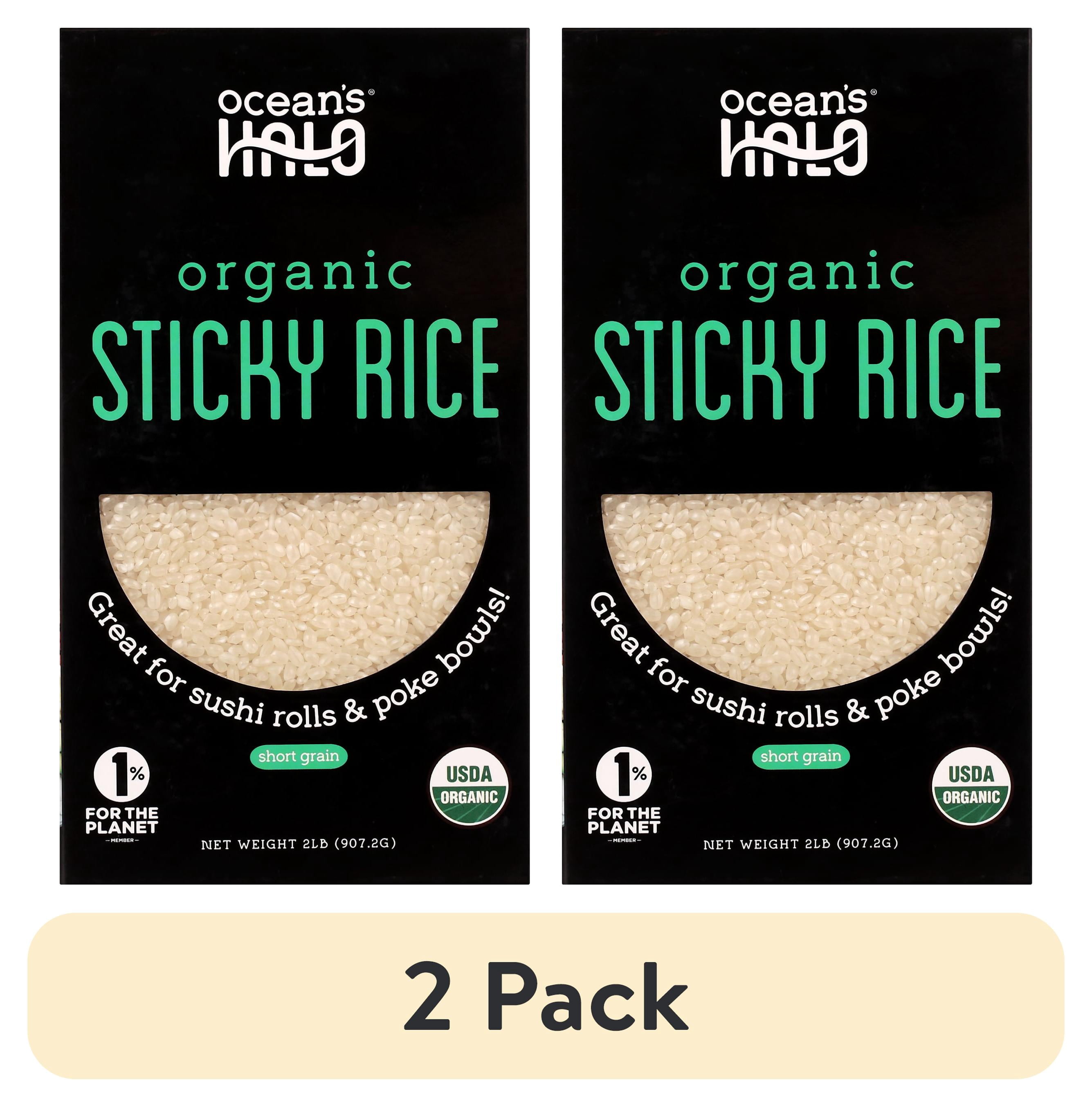 (2 pack) Ocean's Halo Organic White Sticky Sushi Rice, 2 lb.