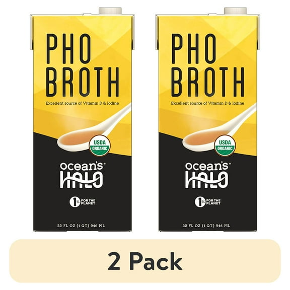 (2 pack) Ocean's Halo, Organic and Vegan Pho Broth, 32 fl oz.