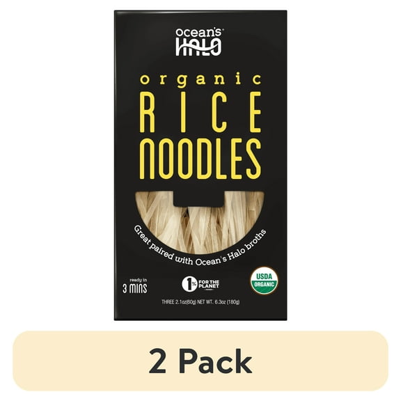 (2 pack) Ocean's Halo, Organic and Vegan Rice Noodles, 6.3 oz.