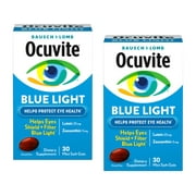 2 pack Ocuvite Blue Light Eye Vitamins and Mineral Supplement with Lutein and Zeaxanthin Softgels, 30 Count