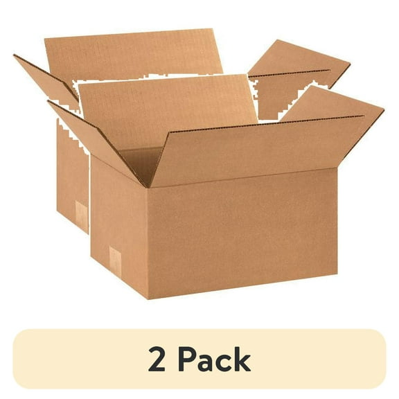 (2 pack) Office Depot® Brand Corrugated Cartons, 12" x 9" x 6", Kraft, Pack Of 25