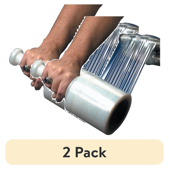 Office Depot® Brand Narrow-Width Bundling Stretch Film With One Handle, 80 Gauge, 5" x 1000', Pack Of 4