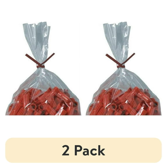 (2 pack) Office Depot® Brand Paper Twist Ties For Poly Bags, 3/16" x 8", Red, Case Of 2,000