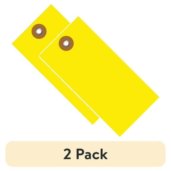 (2 pack) Office Depot® Brand Tyvek® Shipping Tags, 2 3/4" x 1 3/8", Yellow, Case Of 100