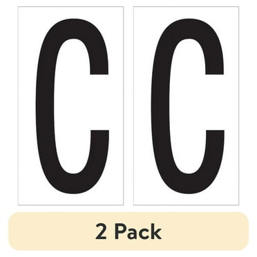 (2 pack) Office Depot® Brand Vinyl Warehouse Labels, DL9310C, Letter C, 3 1/2", Black/White, Case Of 50