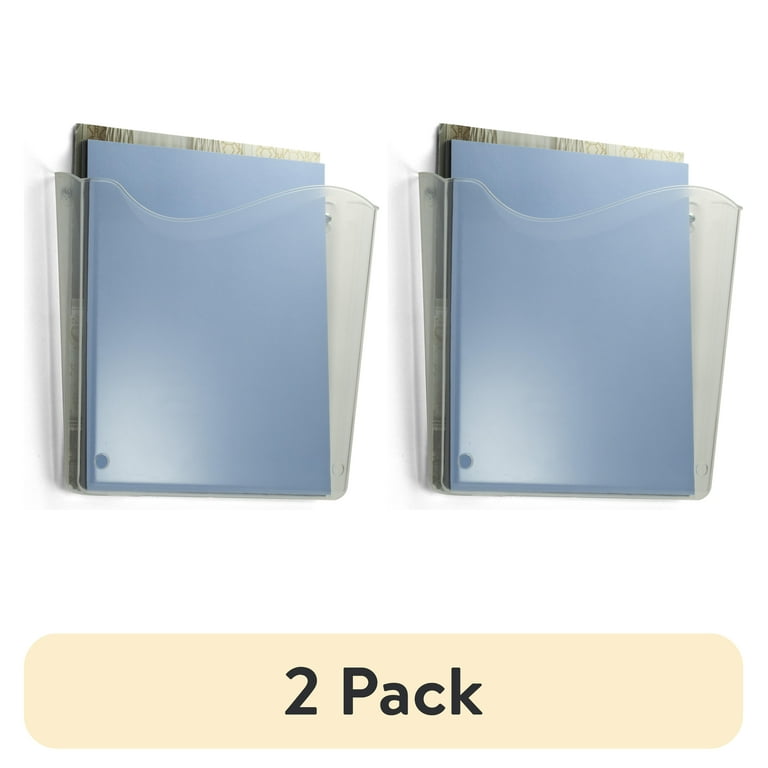 2 pack) Officemate Unbreakable Wall File, Vertical, Clear (21674