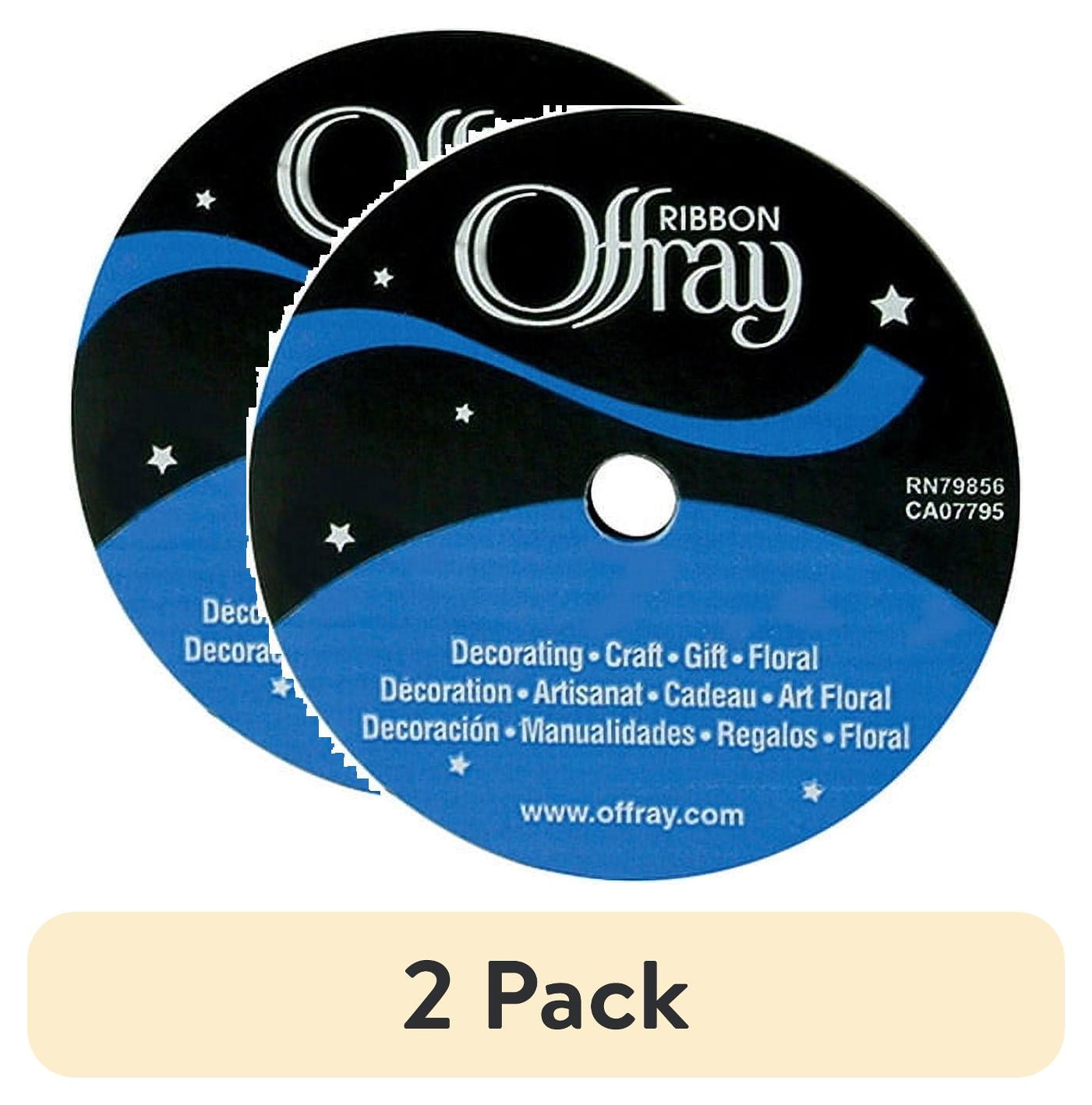 (2 pack) Offray 0.875" Single Face Satin Light Pink Ribbon, 1 Each