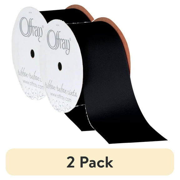 (2 pack) Offray 2.25" x 9' Grosgrain Ribbon, 1 Each
