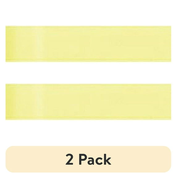 (2 pack) Offray 5/8" x 18' Single Face Satin Baby Maize Ribbon, 1 Each