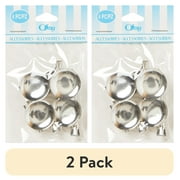 (2 pack) Offray Hair Accessories, 1-Inch Round Pin and Clip, 4-Pack