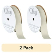 (4 pack) Offray Ribbon, Pewter Grey 7/8 inch Grosgrain Polyester Ribbon, 18 feet