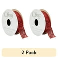 thumbnail image 1 of (2 pack) Offray Ribbon, Red 7/8 inch Wired Edge Metallic Ribbon, 9 feet, 1 of 12