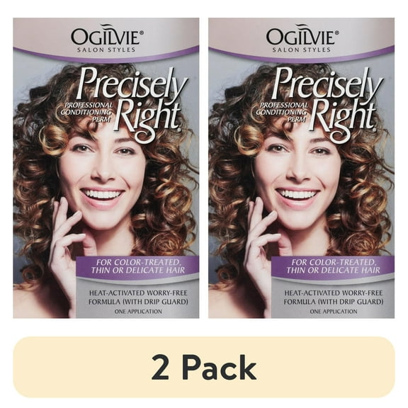 (2 pack) Ogilvie Precisely Right Hair Conditioning Perm for Color Treated, Thin or Delicate Hair, 1 Application