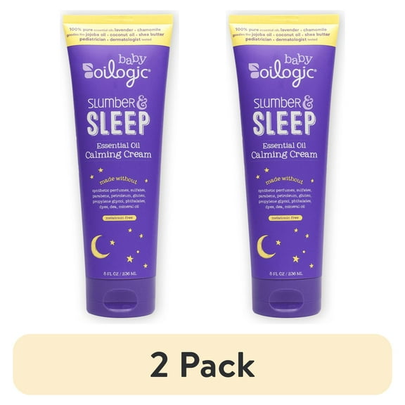 (2 pack) Oilogic Slumber & Sleep Calming Cream with Lavender & Chamomile, 8 fl oz