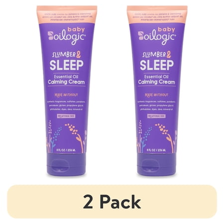 (2 pack) Oilogic Slumber & Sleep Calming Cream with Lavender & Chamomile, 8 fl oz
