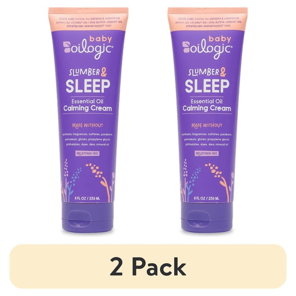 (2 pack) Oilogic Slumber & Sleep Calming Cream with Lavender & Chamomile, 8 fl oz