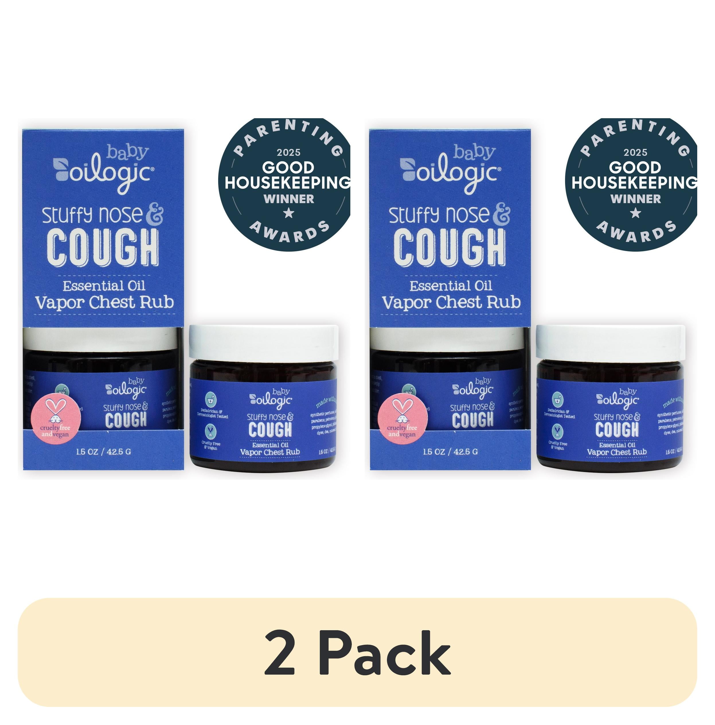 (2 pack) Oilogic Stuffy Nose & Cough Vapor Rub, 1.5 oz