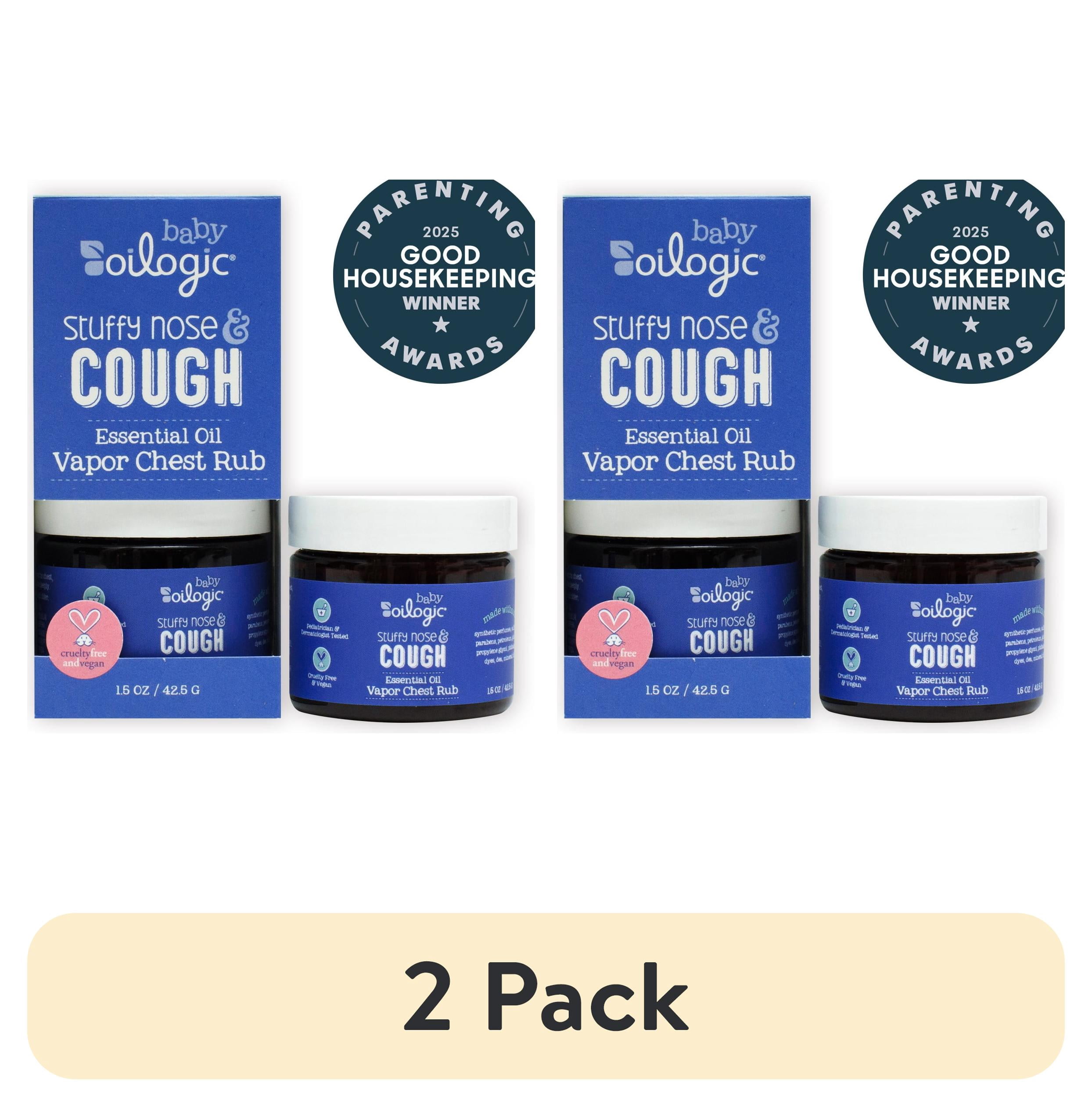 (2 pack) Oilogic Stuffy Nose & Cough Vapor Rub, 1.5 oz
