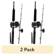 2 pack Okuma Great Lakes Trolling Fishing Rod and Reel Combo, 76" with Magda Pro DXT Line-Counter Reel Adult