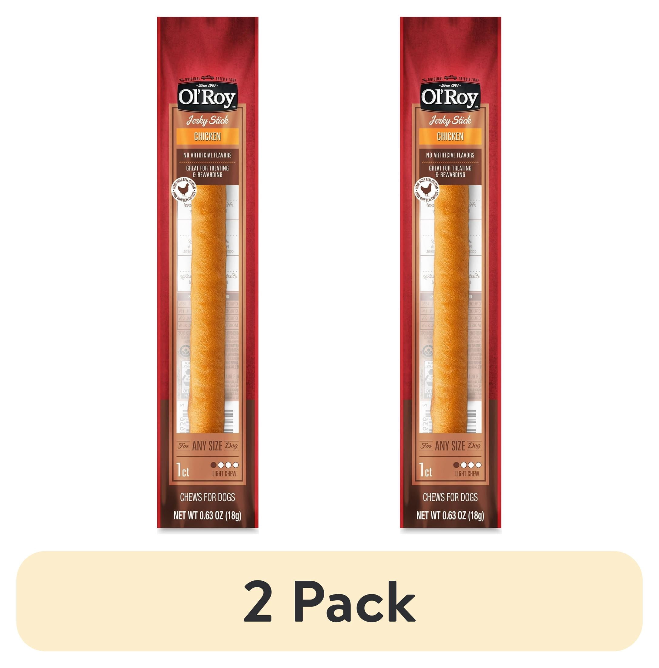 (2 pack) Ol' Roy Chicken Stick, 0.63 oz, Dry Training Treats for Any Size Dogs, 1 Count